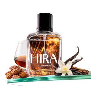 HIRA Silk Robe Perfume for Women 50ml | Warm, Sweet, Vanilla & Cognac Fragrance Eau De Parfum (EDP)| Long Lasting Luxury Perfume for Woman | Perfumes for Everyday Wear| Birthday Gift for Women, Girls